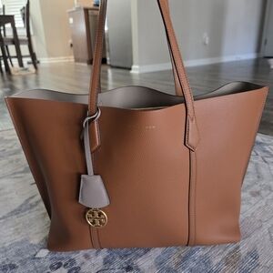 Tory Burch Brown Leather Tote Bag